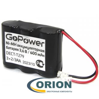 Аккумулятор DECT-T279 3.6V 600mАh NiMh GO POWER (T279)
