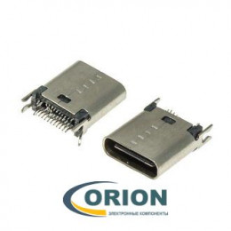 USBA 3.1 С Розетка вертикальная на плату  USB3.1 TYPE-C 24PF-012