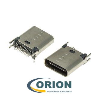 USBA 3.1 С Розетка вертикальная на плату  USB3.1 TYPE-C 24PF-012