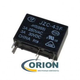 Реле JZC-43F 024-HS (555) 24VDC 3A 1C