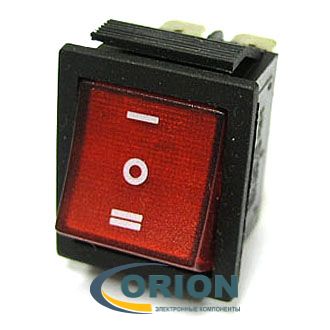 Переключатель, выключатель IRS-203-1C ON-OFF-ON 250V 15A (красный)