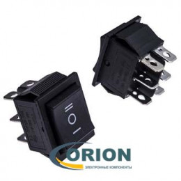 Переключатель, выключатель KCD4-203-C6-B/6P ON-OFF-ON 250V 15A (черный)