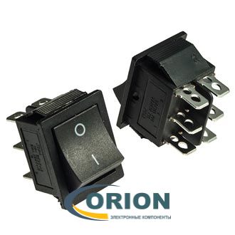 Переключатель, выключатель KCD4-202-C(N)3-B/6P ON-ON 250V 15A (черный)