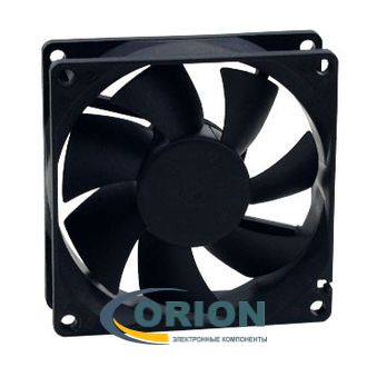 Вентилятор  92х92х25mm DC 12V 0.20А (скольжения) FANOVER FD9225S12H с гибким отводом 300мм 2 pin