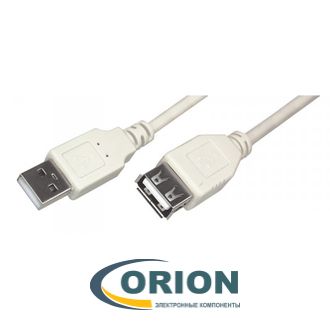 Шнур USB A штекер - USB A гнездо  0.5м (v2.0) PREMIER