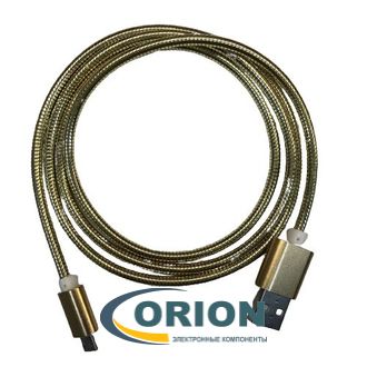 Шнур USB A штекер - USB micro-B(5P) штекер 1.0м (v2.0) металл