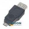 Переходник USB micro-B(5P) штекер - USB A гнездо OTG адаптер