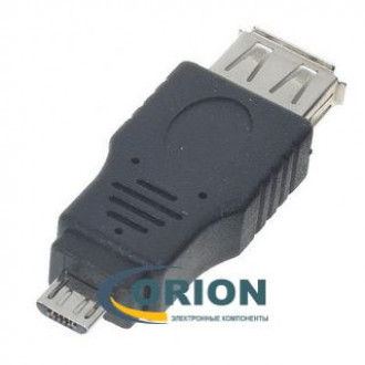 Переходник USB micro-B(5P) штекер - USB A гнездо OTG адаптер