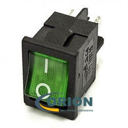 Переключатель, выключатель MIRS-201(A) ON-OFF 250V 6A 4 pin (зеленый)
