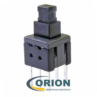 Кнопка PB22E06 = PS580N 6x6x10мм без фиксации 30V 0.1A 6pin