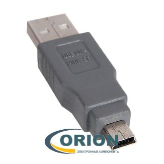 Переходник USB A штекер - USB mini-B(5P) штекер