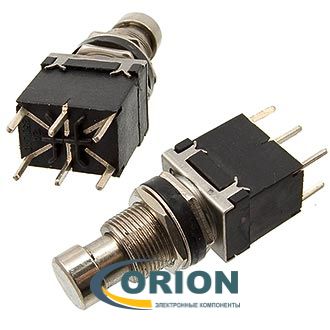 Кнопка PBS-24-212P (DPDT) ON-(ON) 250V 2A