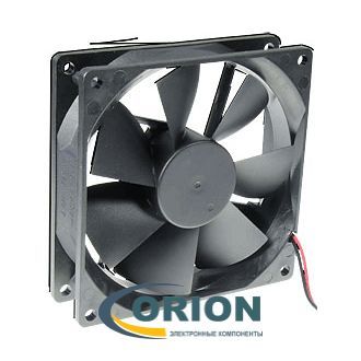 Вентилятор  92х92х25mm DC 24V 0.19A (качения) JAMICON JF0925B2H-R (L) с гибким отводом 310мм 2 pin