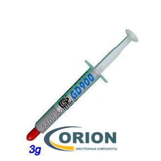 Паста теплопроводная Thermal grease GD900 серая 3.0гр (шприц)