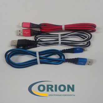 Шнур USB A штекер - USB micro-B(5P) штекер 1.0м (v2.0) текстиль SH0075-V8