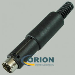 Штекер mini DIN 8pin пластик на кабель