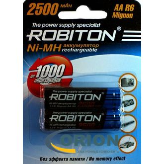 Аккумулятор R6/AA 1.2V 2500mАh NiMh ROBITON [2 штуки]