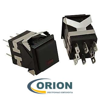 Кнопка KD2-22BBR (PSW-22 БФЧЧ) = RWD-322 ON-(ON) 250V 3A черная