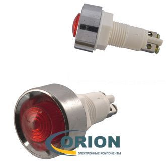 Лампа индикаторная 220V N-836-R d=12.1мм красная