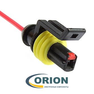 DJ7011-1.5-21 влагозащищенный с проводами 18AWG 200мм 1 pin розетка