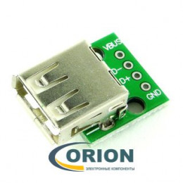 USBA-1J Розетка на плате 4pin