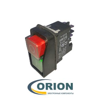Кнопочный переключатель ALBF-22 (ПУСК-СТОП) 250V 16A IP55 красная/зеленая