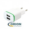 Сетевой адаптер 5V 2100mA с 2 USB USB2100 белый