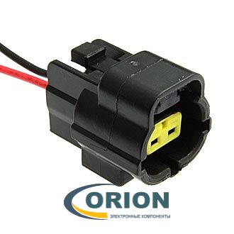 DJ70214Y-2-21 влагозащищенный с проводами 20AWG 200мм 2 pin розетка