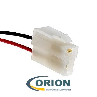 DJ7021-6.3-21 2 pin розетка с проводами 18AWG 300мм