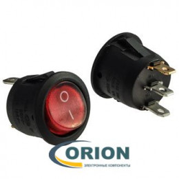 Переключатель, выключатель KCD1-101N-5-C3-R/3P = IRS-101-9C ON-OFF 250V 6A 3 pin (красный)