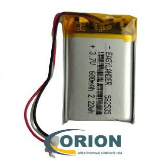 Аккумулятор LP582535 3.7V 500mAh схема защиты гибкие выводы 3pin