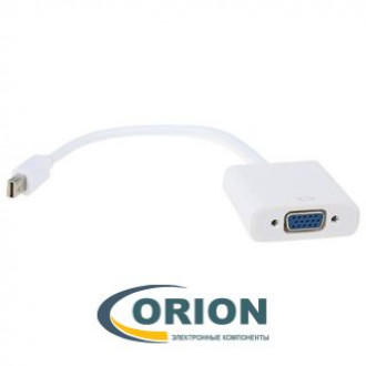 Переходник Видеоконвертер вход mini DISPLAYPORT - выход VGA белый