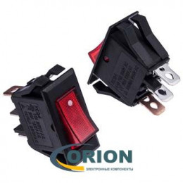 Переключатель, выключатель KCD3-101N-C2-R/3P = IRS-1-4C ON-OFF 250V 15A 3 pin (красный)
