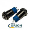 Кнопка QN12-C1  12V синяя подсветка OFF-(ON) 36V 2A IP67 (выступающая плоская/клеммы)