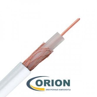 Провод телевизионный RG6U + Cu 75ом PREMIER (медный, белый)