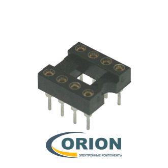Панель для микросхемы SCSM-08 DIP шаг 2.54мм цанговая узкая 8 контактов