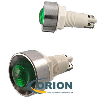 Лампа индикаторная 220V N-836-G d=12.1мм зеленая