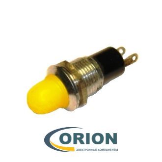 Лампа индикаторная 12V RWE-208 d=10мм желтая