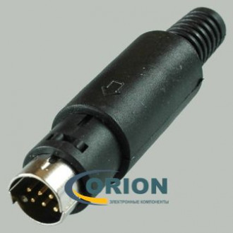 Штекер mini DIN 7pin пластик на кабель