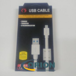 Шнур USB A штекер - USB micro-B(5P) штекер 1.5м (v2.0) K-102 (ферритовый фильтр)