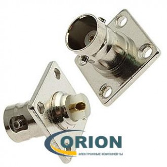 Гнездо BNC на корпус, фланец 4 отверстия, под пайку BNC-BJ2