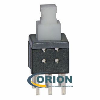 Кнопка PB22E06 = PS580L 6x6x10мм с фиксацией 30V 0.1A 6pin