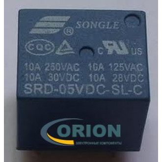 Реле SRD (T73)  5VDC-SL-C 5VDC 10A 1C = HF3FF/005-1Z SONGLE