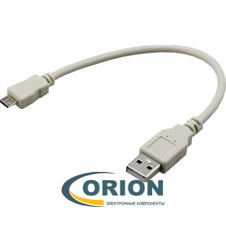 Шнур USB A штекер - USB micro-B(5P) штекер 0.2м (v2.0) Rexant