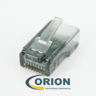 PiN штекер TP8P8C cat.5E RJ-45 серый