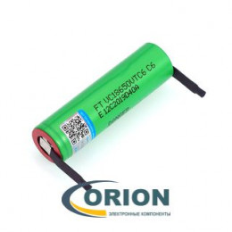 Аккумулятор 3000mAh 3.7V VC18650VTC6 (ток разряда 30А) пластинчатые выводы