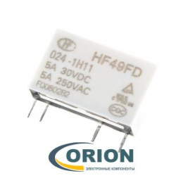Реле HF49FD 024-1H11 24VDC 5A 1C HONGFA