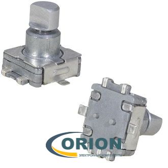 Энкодер EC110M 30/15 10mm 3+2 pin SMD с выключателем лыска