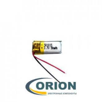 Аккумулятор LP501015 3.7V  50mAh схема защиты гибкие выводы