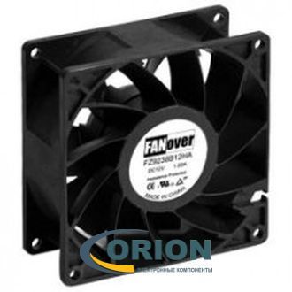 Вентилятор  92х92х32mm DC 12V 0.80A (качения) FANOVER FD9232B12M с гибким отводом 300мм 2 pin